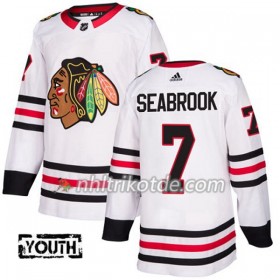 Chicago Blackhawks Trikot Brent Seabrook 7 Adidas 2017-2018 Weiß Authentic - Kinder